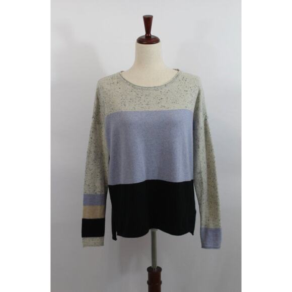 LISA TODD Sz S Small 100% Cashmere Rock Star Colorblock Pullover Sweater - Picture 2 of 12
